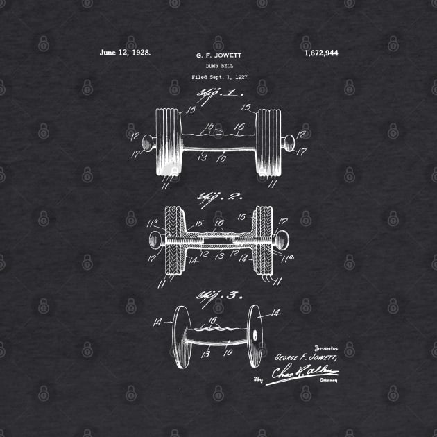 Weight Lifting Patent - Dumb Bell Art - Antique by patentpress